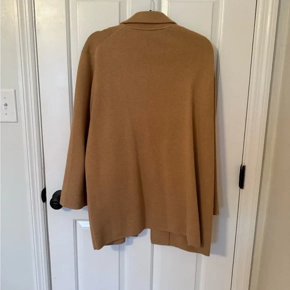 J. Crew Women's Camel Open-Front Long Cardigan Sweater - Picture 3 of 7